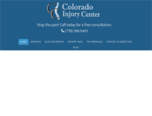 Tablet Screenshot of coloradoinjurycenter.com